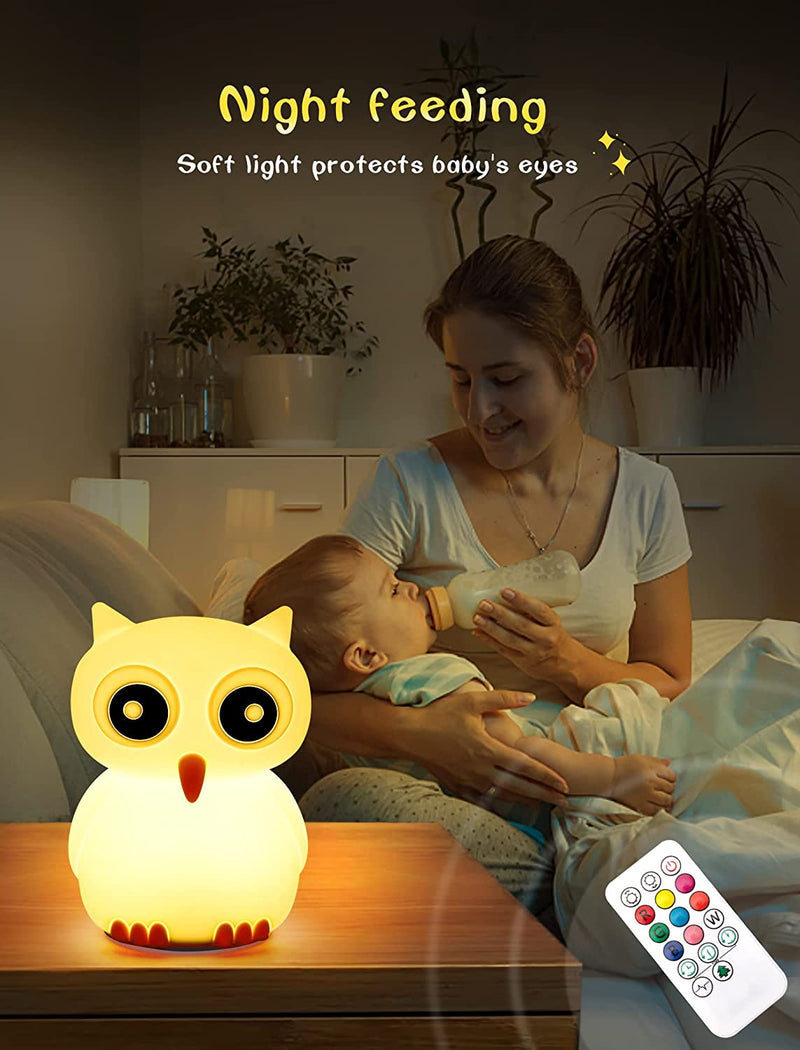 CHWARES Night Light for Kids, Cat Nursery Night Lights with Remote, 7 Color Kawaii Lamp, Room Decor, USB Rechargeable, Cute Lamp Gifts for Baby, Children, Toddlers, Teen Girls
