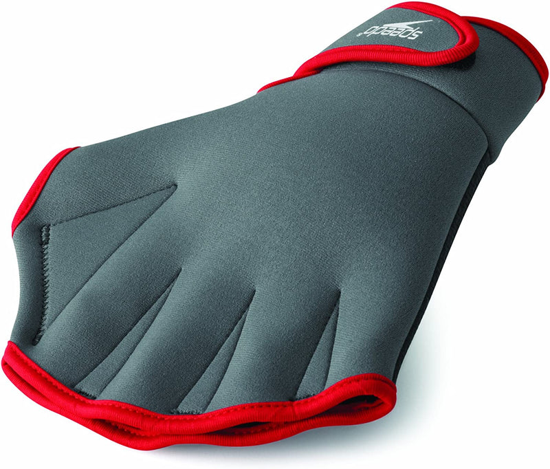 Speedo Aqua Fit Swim Training Gloves Sporting Goods > Outdoor Recreation > Boating & Water Sports > Swimming > Swim Gloves Speedo Charcoal/Red Large 