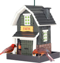 Cedar Alpha 2 Pack Cedar Ranch Feeder,Wild Bird Feeder for Hanging ,Bird Seed for outside Feeders,With Viewing Window, Perfect for Outdoor Garden, Weather Proof ( Red+Gray) Animals & Pet Supplies > Pet Supplies > Bird Supplies > Bird Cage Accessories > Bird Cage Food & Water Dishes CEDAR ALPHA Farm House  