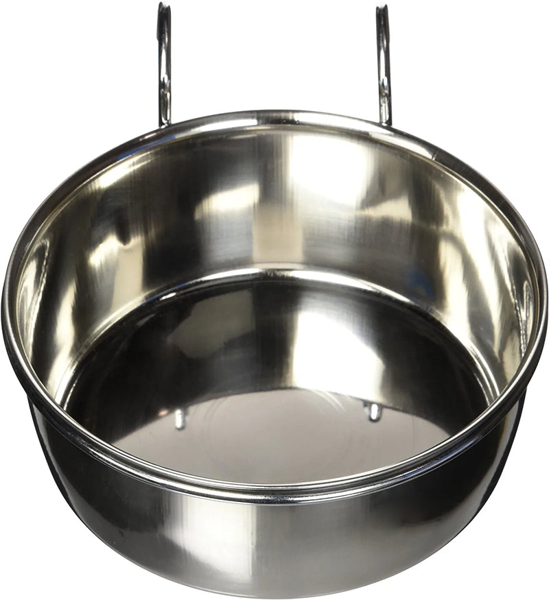 Ethical Pet Stainless Steel Coop Cup, Perfect Dog Bowls for Cages and Crates 10-Ounce Pet Food Bowl, Black, Small (6016) Animals & Pet Supplies > Pet Supplies > Bird Supplies > Bird Cage Accessories > Bird Cage Food & Water Dishes SPOT Ethical Products Hook 30 Oz 