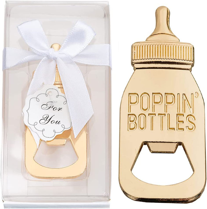 24Pack Baby Bottle Openers for Baby Shower Favors Gifts, Decorations Souvenirs, Poppin Bottles Openers with Gifts Box Used for Guests Gender Reveal Party Favors (24, Blue and Pink) Home & Garden > Decor > Seasonal & Holiday Decorations Wxzumg White 24 