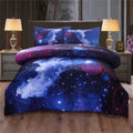 NTBED Galaxy Comforter Set Full Size with 2 Matching Pillow Shams Sky Oil Printing Outer Space Bedding Sets for Teens Boys Girls Home & Garden > Linens & Bedding > Bedding NTBED Purple Queen 