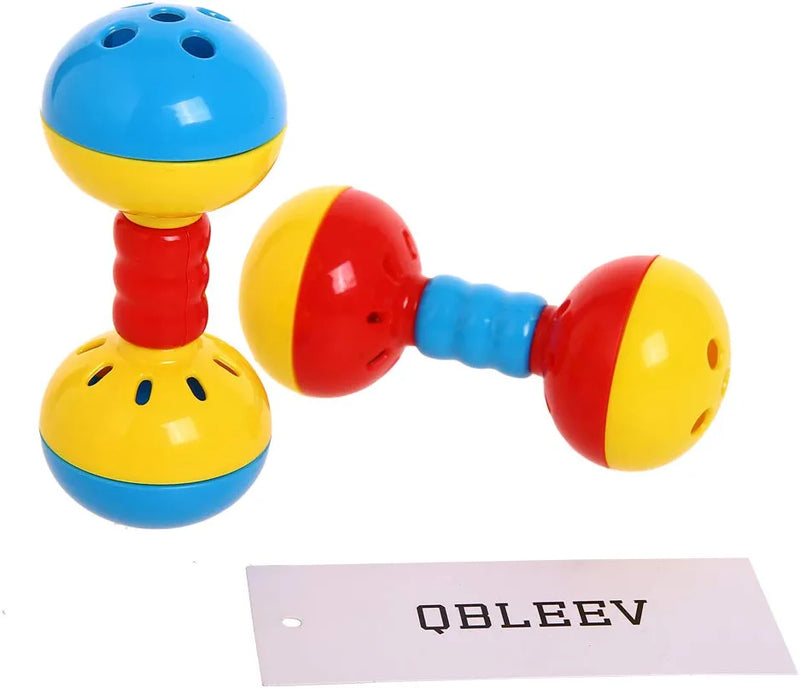 QBLEEV Parakeets Conures Toys, Bird Rattles Bells Foot Toys, Enrichment Barbell Ball Toys, Play Gym Activity Center Cage Accessories for Medium Parrots-2 Pack Animals & Pet Supplies > Pet Supplies > Bird Supplies > Bird Toys QBLEEV   
