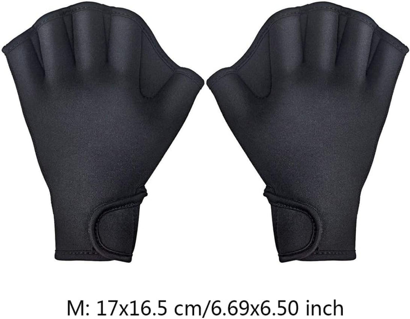 Ckuakiwu Swimming Training Webbed Swim Gloves for Men Women Adult Children Aquatic Fitness Water Resistance Training Black M Sporting Goods > Outdoor Recreation > Boating & Water Sports > Swimming > Swim Gloves Ckuakiwu   