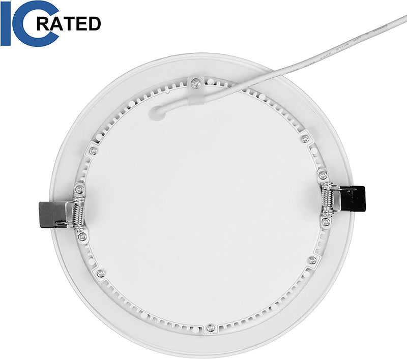 NICOR Lighting DLE6 Select Series 6 In. Flat Panel LED Downlight (DLE63120SRDWH), White