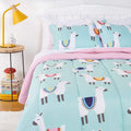 Kids Bed-In-A-Bag Microfiber Bedding Set, Easy Care, Twin, Blue Mermaids - Set of 5 Pieces Home & Garden > Linens & Bedding > Bedding KOL DEALS Llama Party Bedding Set Full/Queen