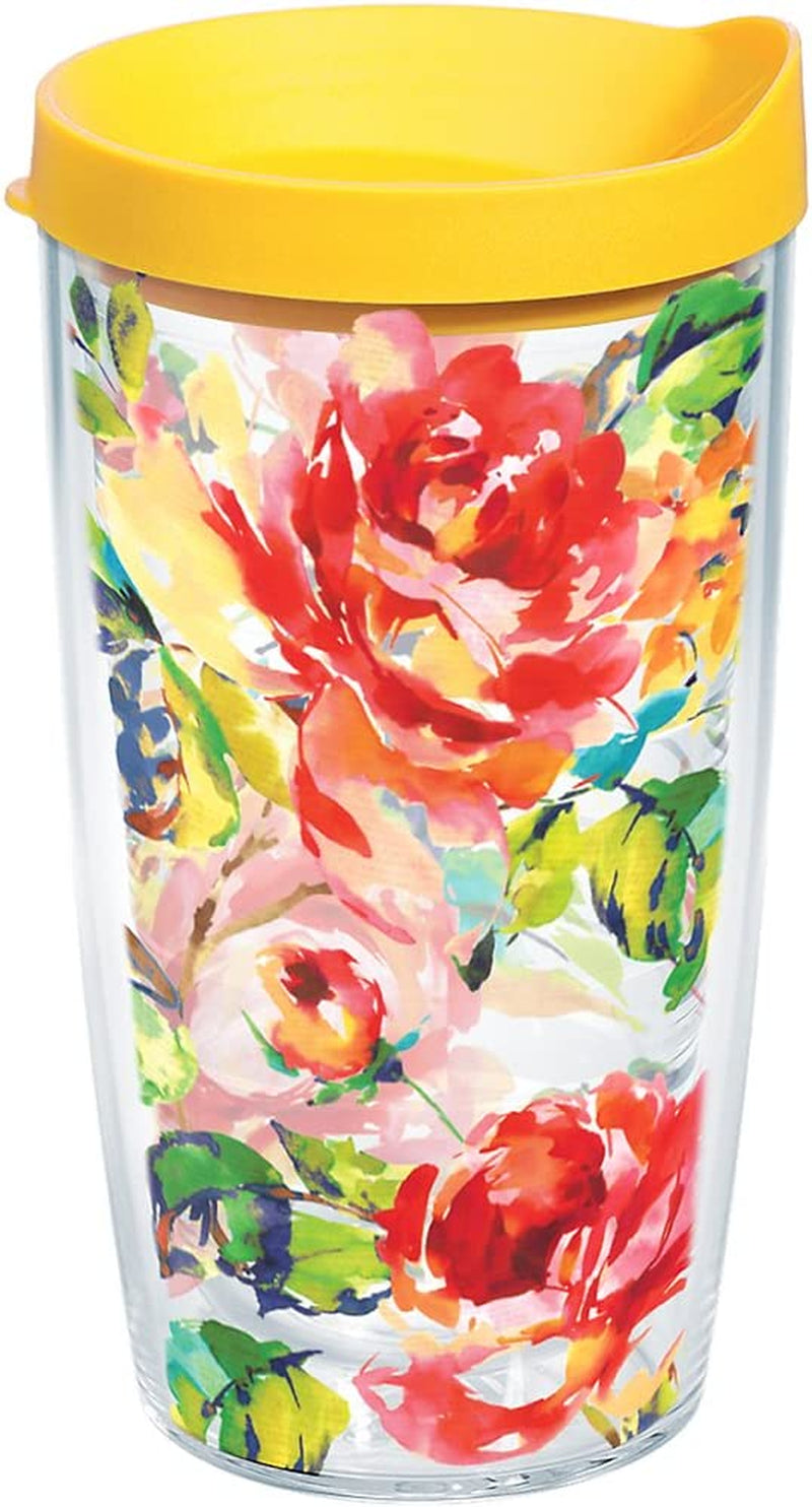 Tervis Triple Walled Fiesta Insulated Tumbler Cup Keeps Drinks Cold & Hot, 20Oz - Stainless Steel, Floral Bouquet Home & Garden > Kitchen & Dining > Tableware > Drinkware Tervis Classic 16oz 