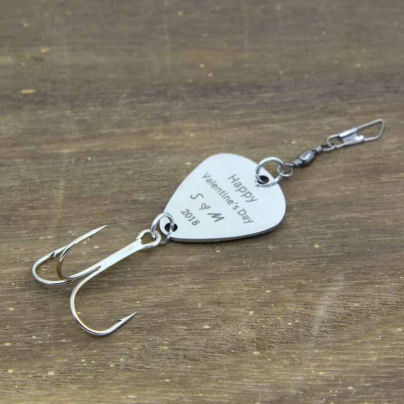 MUEEU Fishing Lure Engraved Text Fisherman Dad Daddy Father Grandpa First Loved Man Gift Sporting Goods > Outdoor Recreation > Fishing > Fishing Tackle > Fishing Baits & Lures MUEEU   