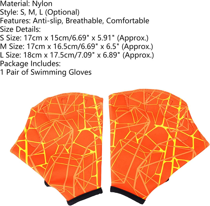 Porfeet Swim Gloves Aquatic Fitness Water Resistance Training, Elastic Swimming Hand Fins Flippers Finger Webbed Gloves Paddle Water Supply Accessories Sporting Goods > Outdoor Recreation > Boating & Water Sports > Swimming > Swim Gloves porfeet   
