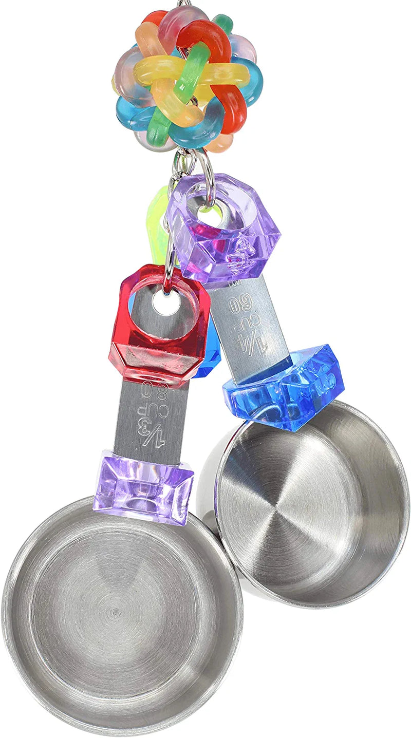 Bonka Bird Toys 1400 Medium Pot Ring Parrot Cage Toy Cages African Grey Conure Macaw Large Parrots Birds Foraging Cockatoo Spoons Animals & Pet Supplies > Pet Supplies > Bird Supplies > Bird Toys Bonka Bird Toys Medium  