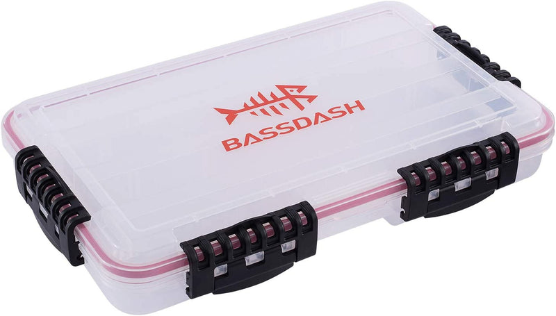 BASSDASH 3600 3670 3700 Tackle Storage Waterproof Utility Tackle Boxes Fishing Lure Tray with Adjustable Dividers Sporting Goods > Outdoor Recreation > Fishing > Fishing Tackle Bassdash Waterproof 3700 (14" x 8.66" x 2.17")  