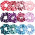 IVARYSS Scrunchies for Women, 12 Pcs Neutral Velvet Scrunchies for Hair, Classic Elastic Thick Scrunchy Hair Bands Ties, Soft Ropes Ponytail Holder Hair Accessories Sporting Goods > Outdoor Recreation > Winter Sports & Activities IVARYSS Cute Color  