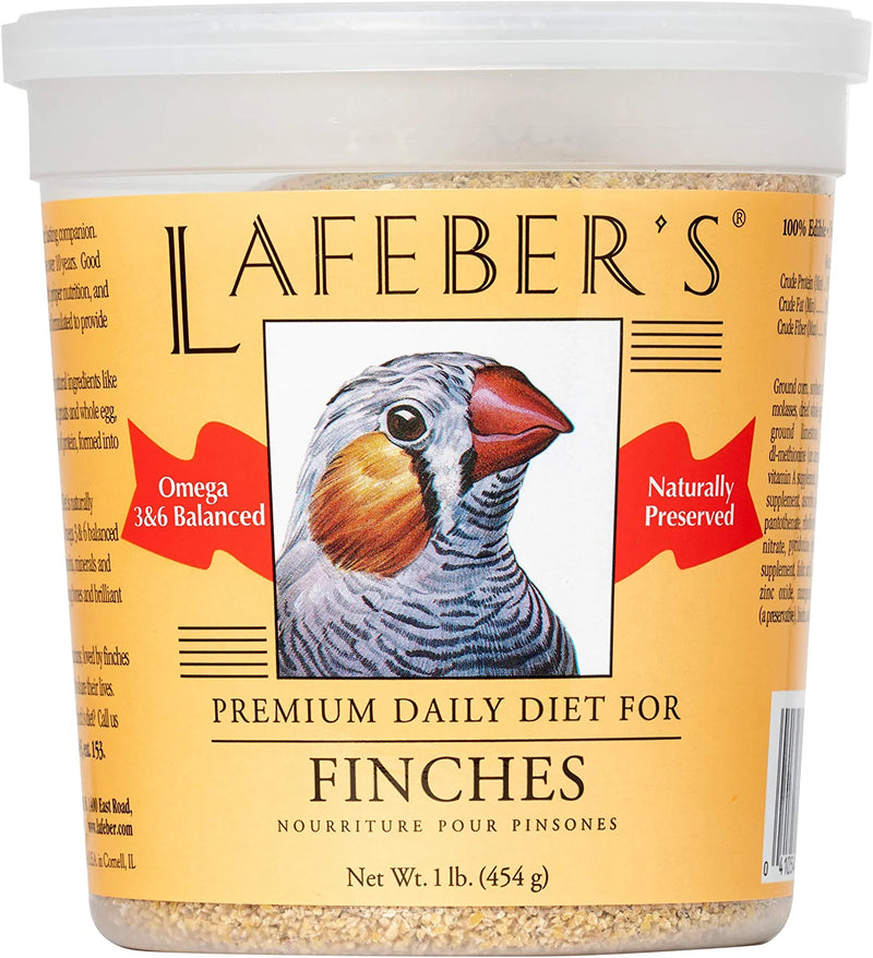 Lafeber Premium Daily Diet Pellets Pet Bird Food, Made with Non-Gmo and Human-Grade Ingredients, for Finches, 5 Lb Animals & Pet Supplies > Pet Supplies > Bird Supplies > Bird Food Lafeber Classic 1 lb 