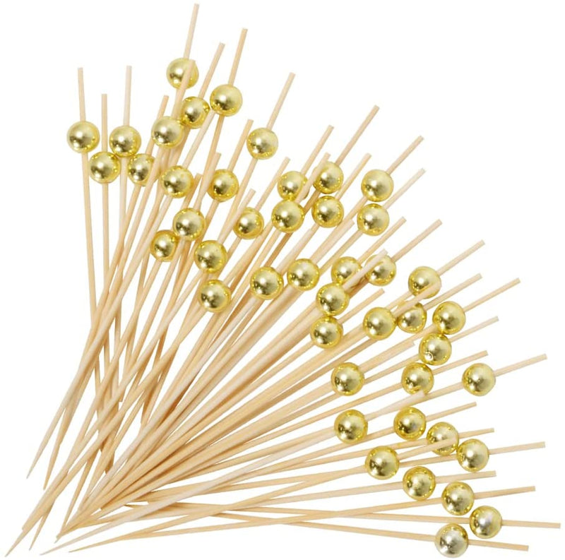 Cocktail Picks, 100PCS Toothpicks for Appetizers, Appetizing Skewers for Fruits Burgers Party Decoration - 4.7 Inch
