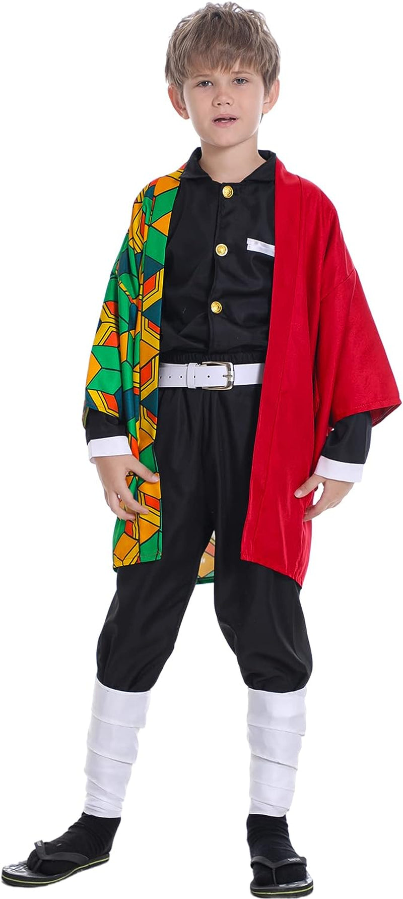 SAMDIGO Anime Slayer Cosplay Costume Outfit, Kimono Costume Outfits Halloween Christmas  SAMDIGO Red Large 