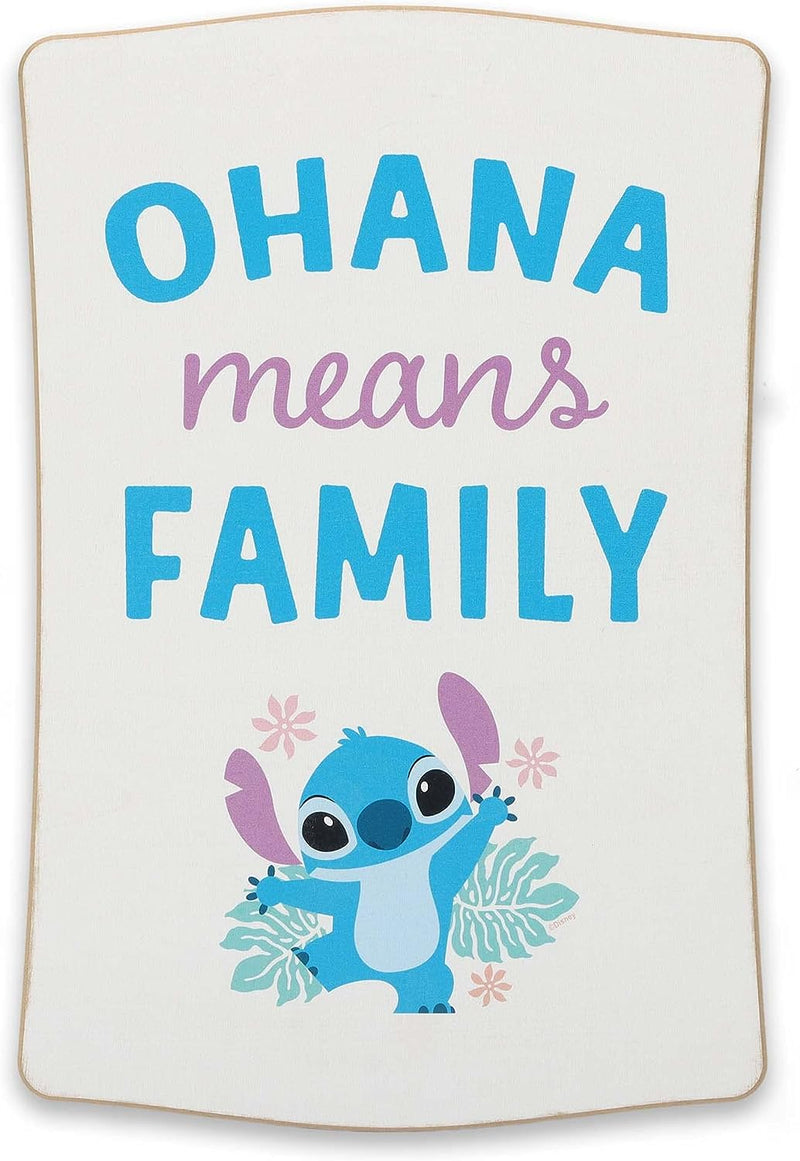 Disney Lilo and Stitch Bring a Smile Stay a While Wood Wall Decor - Fun Stitch Sign for Home Decorating  Open Road Brands Aqua  