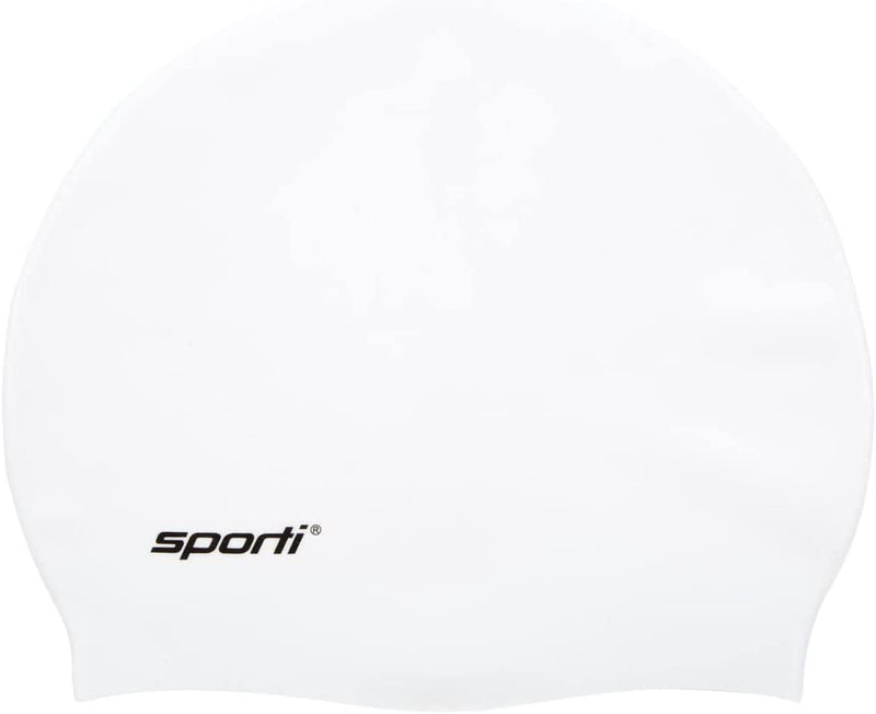 Sporti Silicone Swim Cap Sporting Goods > Outdoor Recreation > Boating & Water Sports > Swimming > Swim Caps Sporti White  