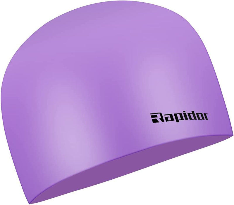 Swim Cap by Rapidor, Silicone Unisex for Adults and Teens, RC907 Series Sporting Goods > Outdoor Recreation > Boating & Water Sports > Swimming > Swim Caps Rapidor Purple  