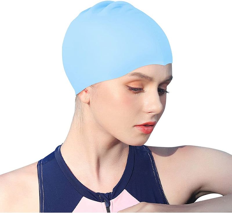 Century Star Unisex Athletic Swim Cap Silicone Swimming Caps for Women Men Sports Bathing Cap Sporting Goods > Outdoor Recreation > Boating & Water Sports > Swimming > Swim Caps Century Star   