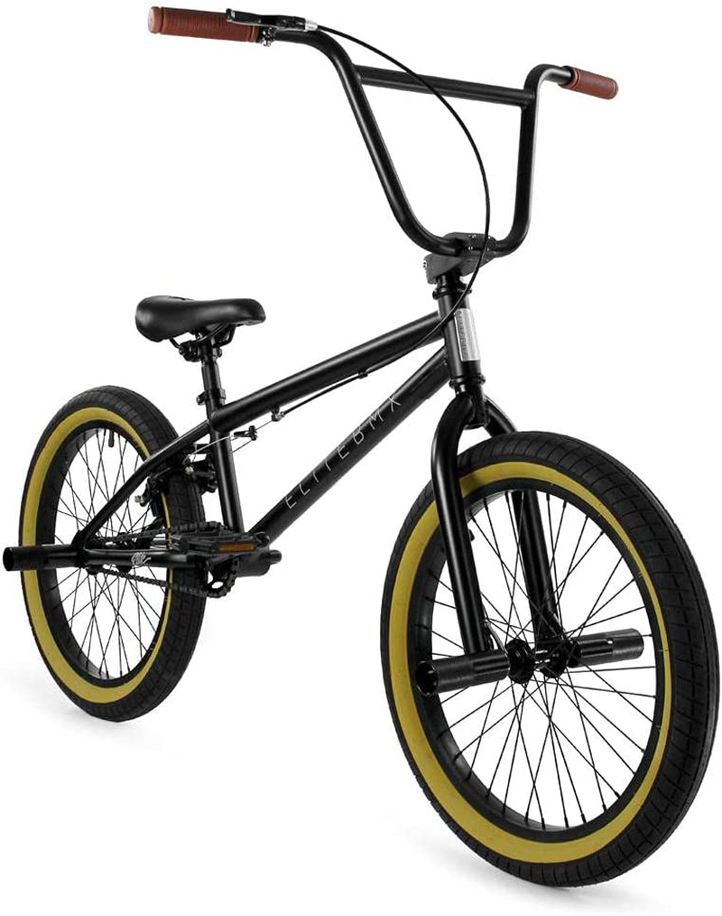Elite BMX Bicycle 20” & 16" Freestyle Bike - Stealth and Peewee Model Sporting Goods > Outdoor Recreation > Cycling > Bicycles Elite Bicycles Stealth Black Gum 20" 