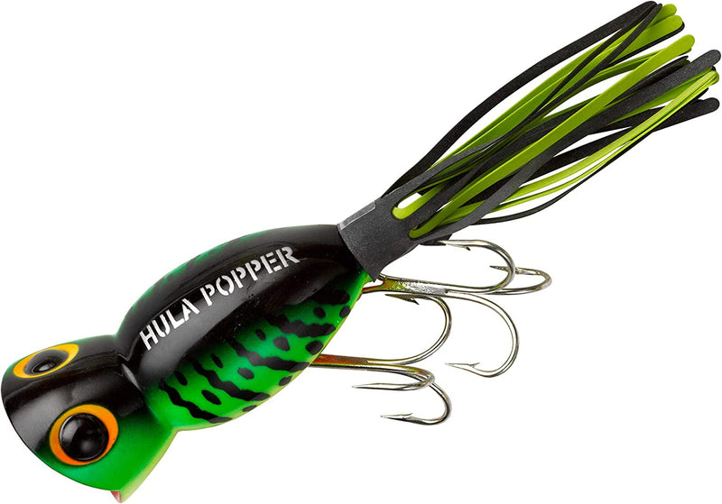 Arbogast Hula Popper Topwater Bass Fishing Lure Sporting Goods > Outdoor Recreation > Fishing > Fishing Tackle > Fishing Baits & Lures Pradco Outdoor Brands Fire Tiger 1 3/4", 1/4 oz 