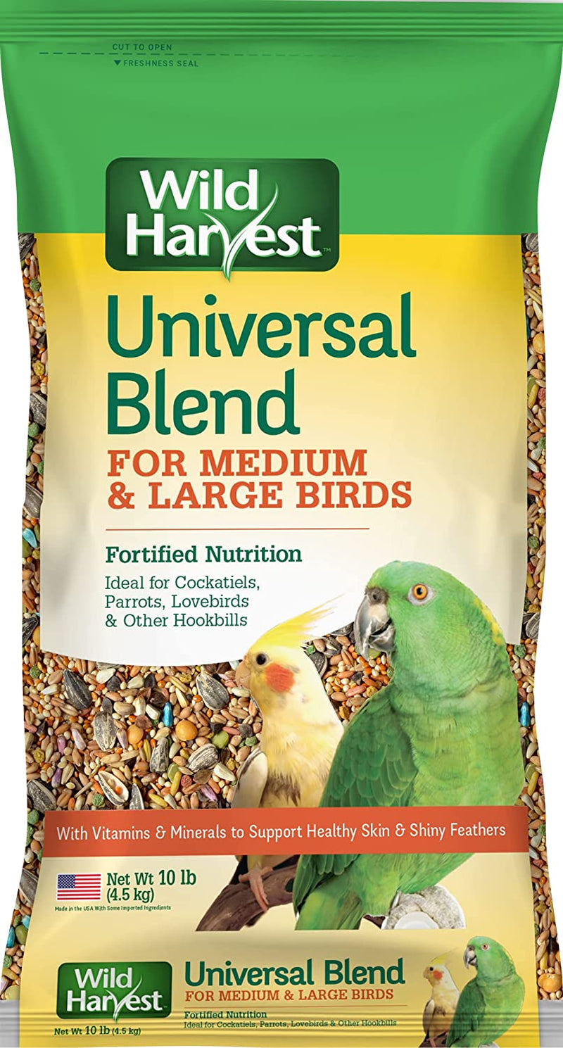 Wild Harvest Universal Blend for Medium and Large Birds 10 Pounds, Fortified Nutrition Animals & Pet Supplies > Pet Supplies > Bird Supplies > Bird Food Spectrum Brands Pet   