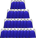 Grneric Drawstring Backpack Bulk 28 PCS Drawstring Bags String Backpack Cinch Bag Sackpack for Kid Gym Home & Garden > Household Supplies > Storage & Organization Grneric Navy Blue  