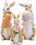 Hodao Easter Bunny Couple Decorations Spring Easter Rabbit Decors Figurines Tabletopper Decorations for Party Home Holiday Cute Rabbit Easter Day Couple Gifts Decorations Home & Garden > Decor > Seasonal & Holiday Decorations BOYON Brown Bunny  