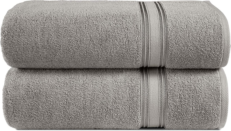 Luxurious 16 Piece 600 GSM 100% Combed Cotton Bath Towels Sets for Bathroom, Premium Quality Bathroom Towel Sets, Absorbent,Towels Large Bathroom (4 Bath Towels, 4 Hand Towels, 8 Wash Cloths) - Black Home & Garden > Linens & Bedding > Towels Chateau Home Collection Granite Grey Set of 2 Bath Sheets 