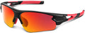 Polarized Sports Sunglasses for Men Women Youth Baseball Fishing Cycling Running Golf Motorcycle Tac Glasses UV400 Sporting Goods > Outdoor Recreation > Winter Sports & Activities Bea·CooL Matt Black/Revo Black Red  
