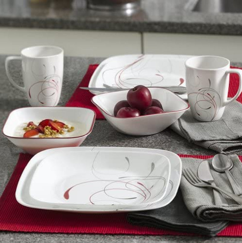 Corelle Square 16-Piece Dinnerware Set, Splendor, Service for 4 Home & Garden > Kitchen & Dining > Tableware > Dinnerware Corelle   