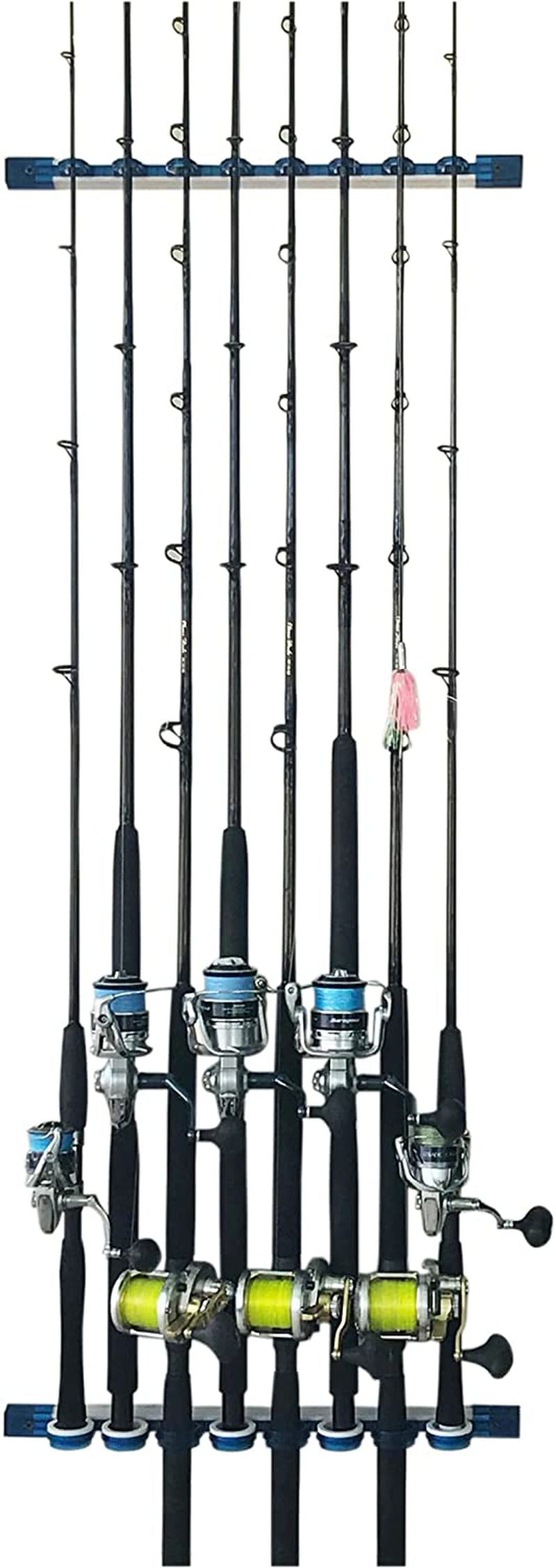 Rush Creek Creations All Weather Fishing Rod Storage Wall, Ceiling, or Garage Rack, Aluminum 10 Rod Sporting Goods > Outdoor Recreation > Fishing > Fishing Rods Rush Creek Creations ABS Plastic 8 Rod  