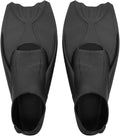 SUNGOOYUE 1Pair Children Adult Swim Flippers, High Strength Portable TPR Swimming Swimming Short Flippers for Summer Swimming Equipment Sporting Goods > Outdoor Recreation > Boating & Water Sports > Swimming SUNGOOYUE Black M(37-39) 