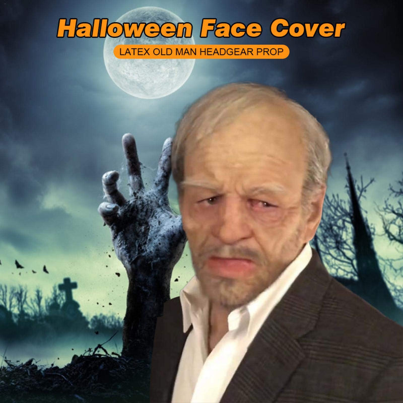 Novelty Halloween Costume Party Latex Head Mask Realistic Human Face (Old Man) Apparel & Accessories > Costumes & Accessories > Masks Yinrunx   
