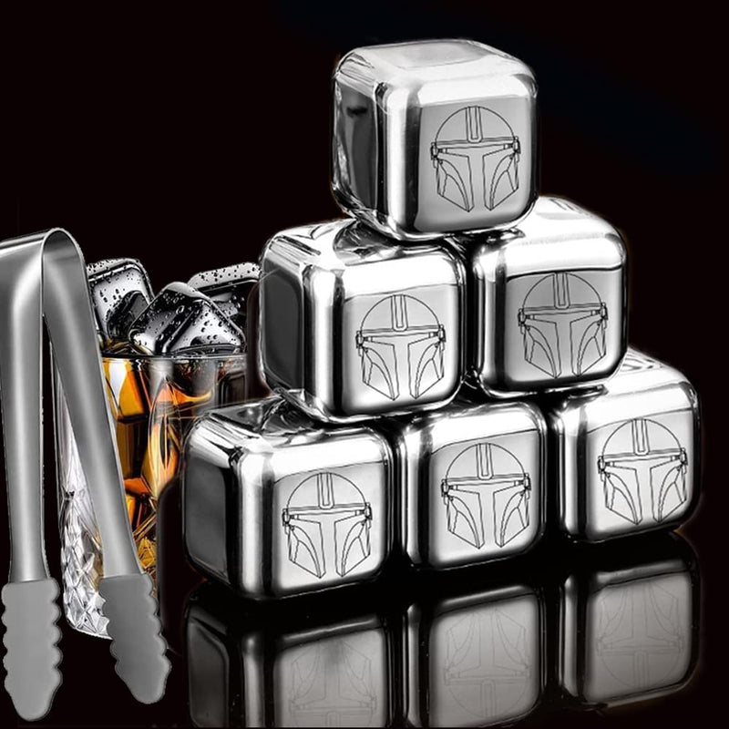 Reusable Stainless Steel Metal Ice Cubes Star Wars Whiskey Stones Home & Garden > Kitchen & Dining > Barware DUOVE   