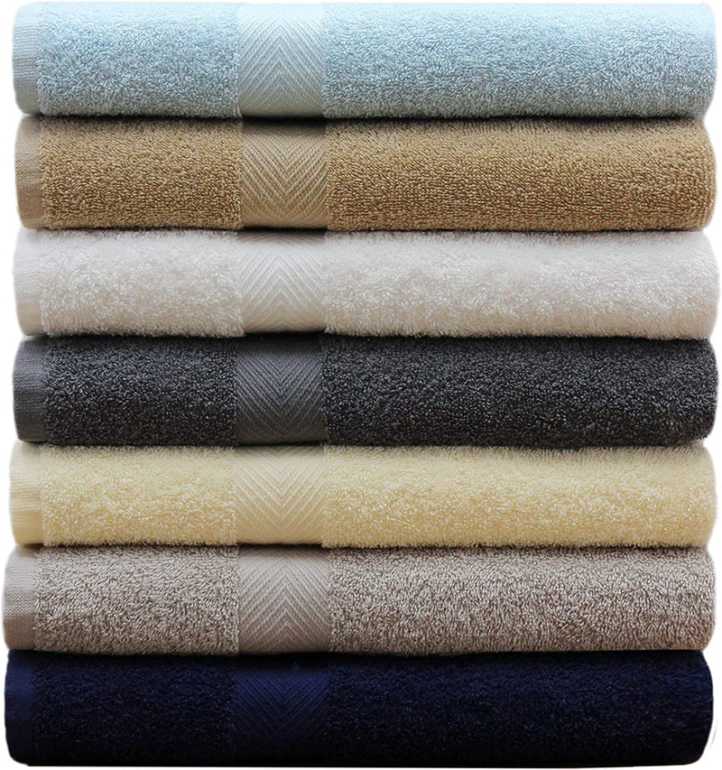 COTTON CRAFT Simplicity Washcloth Set -28 Pack 12X12- 100% Cotton Face Body Baby Washcloths - Quick Dry Lightweight Absorbent Soft Everyday Luxury Hotel Spa Gym Pool Camp Travel Dorm Easy Care - Navy Home & Garden > Linens & Bedding > Towels COTTON CRAFT Multicolor 7 Pack Bath Towel 