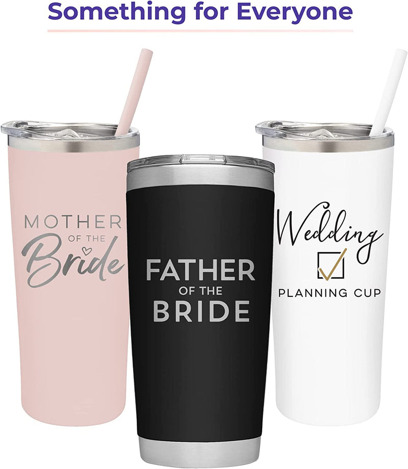 Sassycups Mother of the Groom Cup | Engraved Vacuum Insulated Stainless Steel Tumbler with Straw for Groom'S Mom | Engagement Gifts | Mother of the Groom Gifts| Bridal Party Travel Mug Home & Garden > Kitchen & Dining > Tableware > Drinkware SassyCups   