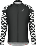 CEROTIPOLAR Standard Fit Cycling Bike Jerseys Fleeced, Fall Winter Long Sleeve Bicycle Jackets Sporting Goods > Outdoor Recreation > Cycling > Cycling Apparel & Accessories CEROTIPOLAR Standard Fit/Black&white X-Large 