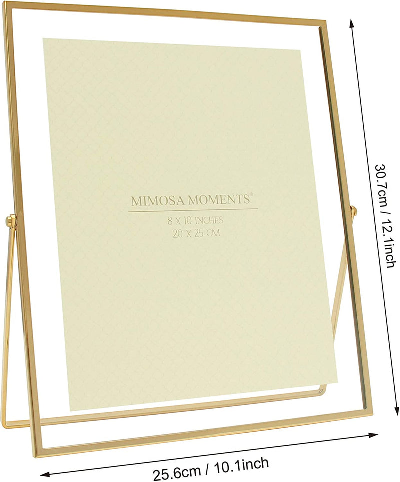 MIMOSA MOMENTS Gold Metal Floating Picture Frame (Gold, 8X10) Home & Garden > Decor > Picture Frames MIMOSA MOMENTS   