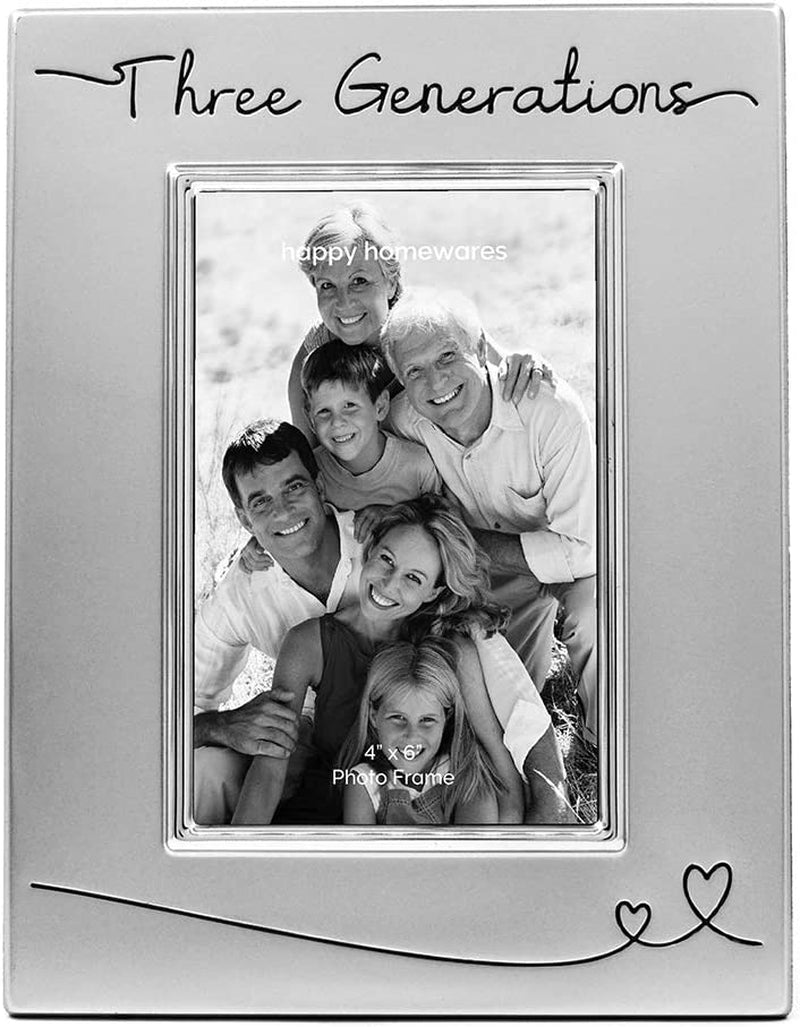 Haysom Interiors Beautiful Two Tone Silver Plated Grandson 4" X 6" Picture Frame with Black Velvet | Unique and Thoughtful Gift Idea Home & Garden > Decor > Picture Frames Haysom Interiors Three Generations  