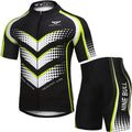 Men'S Cycling Jersey Set - Reflective Quick-Dry Biking Shirt and 3D Padded Cycling Bike Shorts Sporting Goods > Outdoor Recreation > Cycling > Cycling Apparel & Accessories nine bull Spqx-3 Small 