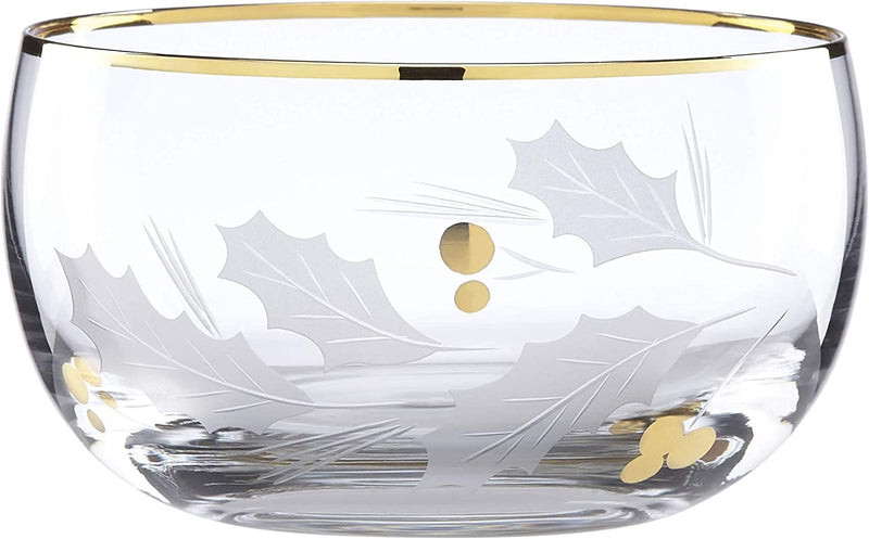 Lenox Holiday Gold Double Old Fashioned 4-Piece Glass Set Clear, 2.50 LB Home & Garden > Kitchen & Dining > Tableware > Drinkware Lenox Nut Bowl  