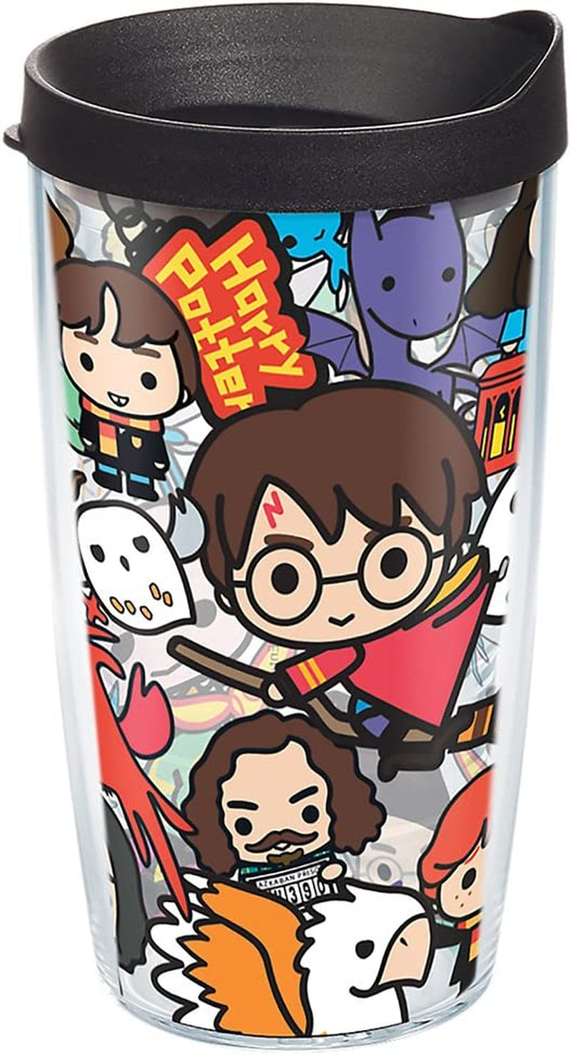 Tervis Harry Potter - Group Charms Tumbler with Wrap and Black Lid 16Oz Mug, Clear Home & Garden > Kitchen & Dining > Tableware > Drinkware Tervis Multicolor/Assorted 16oz 