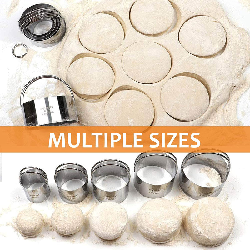 HULISEN Pastry Cutter, Dough Blender, 3 Cup Flour Sifter and Biscuit Cutter, Stainless Steel Dough Cutter, Professional Baking Dough Tools for Cooking Cookies and Donuts(4 Pcs/Set) Home & Garden > Kitchen & Dining > Kitchen Tools & Utensils HULISEN   
