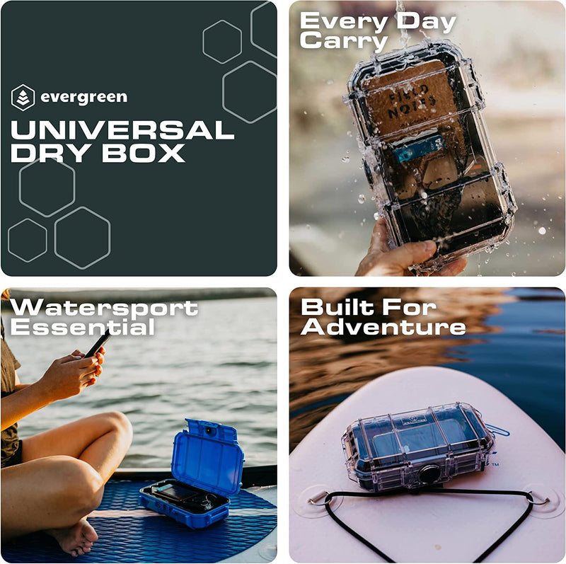 Evergreen 56 Clear Waterproof Dry Box Protective Case with Colored Rubber Insert - Travel Safe / Mil Spec / USA Made - for Tackle Organization of Cameras, Phones, Camping, Fishing, Tacklebox, Traveling, Water Sports (Green) Sporting Goods > Outdoor Recreation > Fishing > Fishing Tackle Evergreen   