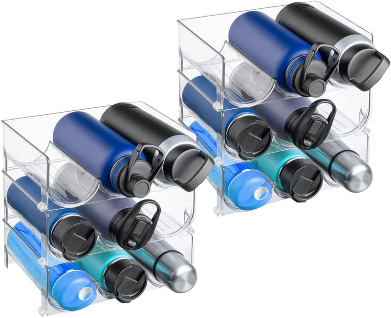 Clearspace Water Bottle Organizer – Perfect as a Pantry Organizer and Cabinet Organizer –Water Bottle Holder for Home Organization and Storage, Kitchen Countertop Organization Home & Garden > Decor > Decorative Jars CLEARSPACE 6 Pack  