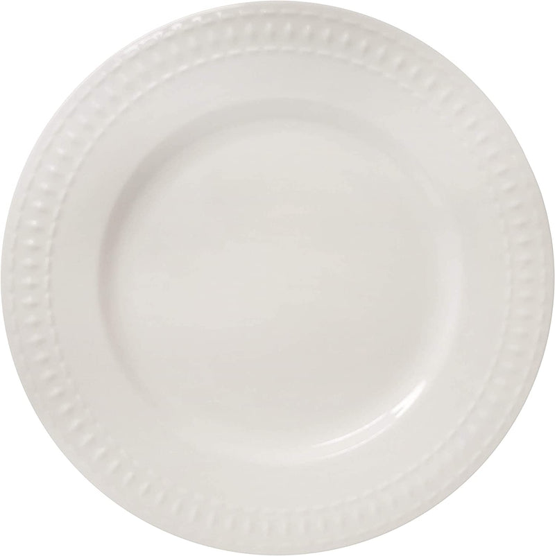 Tabletops Gallery Embossed Bone White Porcelain round Dinnerware Collection- Chip Resistant Scratch Resistant, Bloom 12 Piece Dinnerware Set (Dinner Plate, Salad Plate, Cereal Bowl) Home & Garden > Kitchen & Dining > Tableware > Dinnerware Tabletops Unlimited   