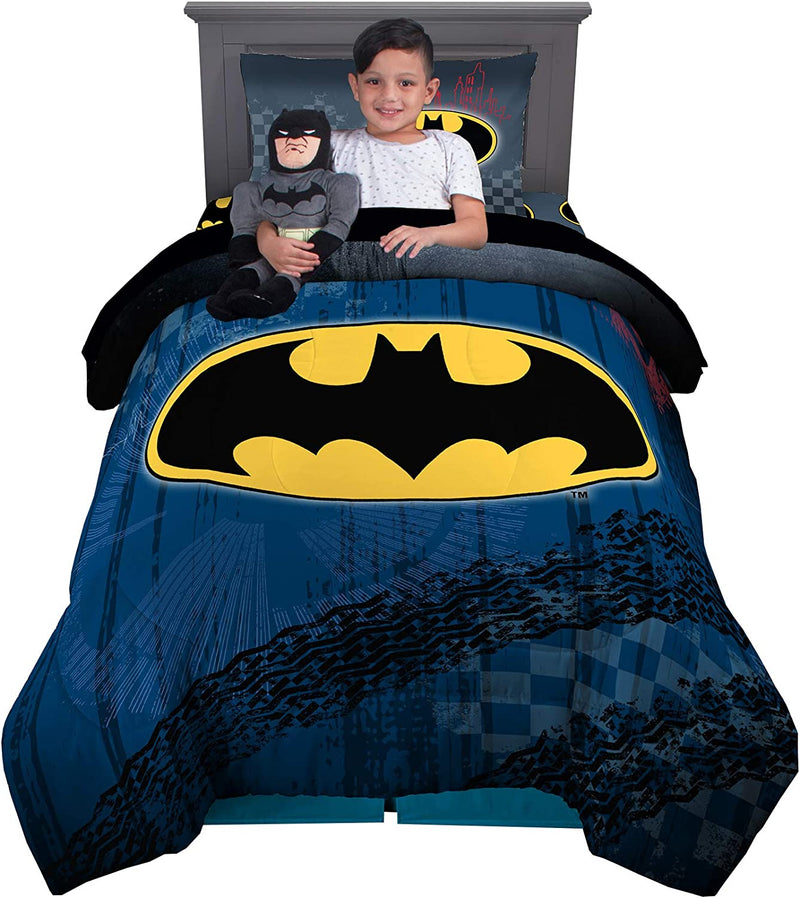 Franco Kids Bedding Comforter with Sheets and Cuddle Pillow Bedroom Set, 5 Piece Twin Size, Disney Frozen 2 Olaf Home & Garden > Linens & Bedding > Bedding Franco Batman (5 Piece) Twin Size 