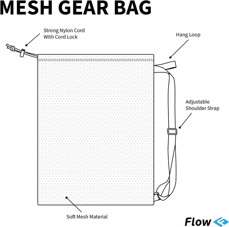 Flow Mesh Gear Bag - Drawstring Swim Bags for Swimming Equipment Available in 8 Awesome Designs Sporting Goods > Outdoor Recreation > Boating & Water Sports > Swimming Flow Swim Gear   
