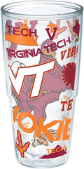 Tervis Virginia Tech University Hokies Made in USA Double Walled Insulated Tumbler, 1 Count (Pack of 1), Maroon Home & Garden > Kitchen & Dining > Tableware > Drinkware Tervis All Over 24 oz-No Lid 